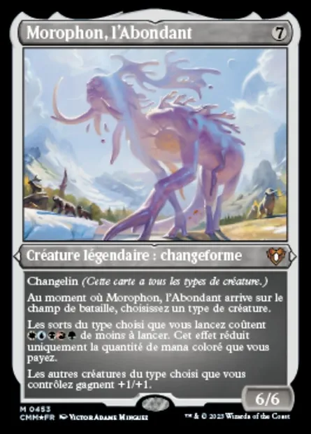 Morophon, l'Abondant, carte Magic CMM 453 — extension Commander Masters