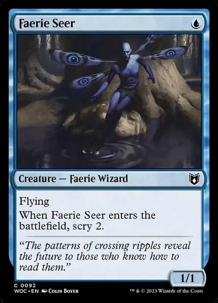 Faerie Seer, Magic card WOC 92 — Wilds of Eldraine Commander set