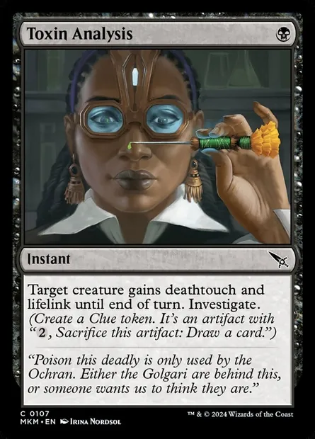 Toxin Analysis, Magic card MKM 107 — Murders at Karlov Manor set