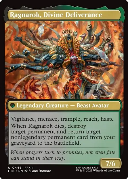 Ragnarok, Divine Deliverance, Magic card FIN 446b — Final Fantasy set