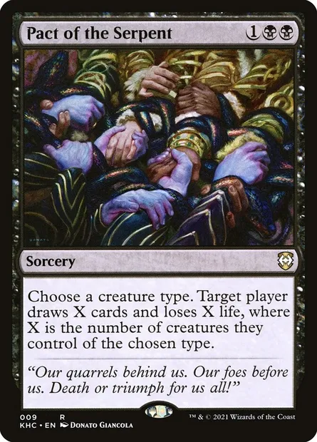 Pact of the Serpent, Magic card KHC 9 — Kaldheim Commander set