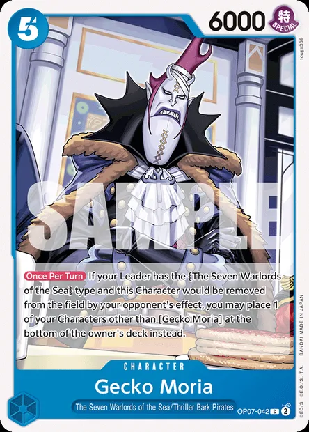 Gecko Moria, carte One Piece OP07-042 — extension 500 YEARS IN THE FUTURE
