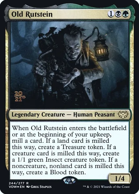Old Rutstein, Magic card PVOW 244s — Innistrad: Crimson Vow Promos set