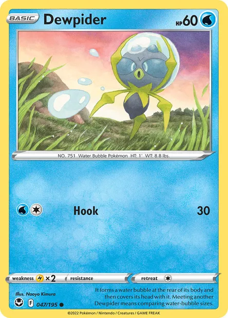 Dewpider, Pokémon card SIT 047 — Silver Tempest set