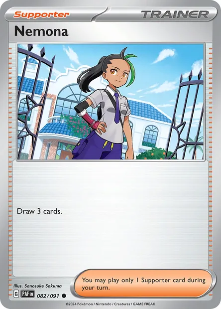 Nemona, Pokémon card PAF 082 — Paldean Fates set