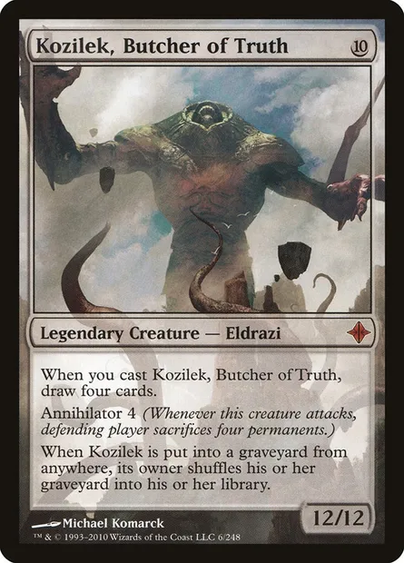 Kozilek, Butcher of Truth, Magic card ROE 6 — Rise of the Eldrazi set