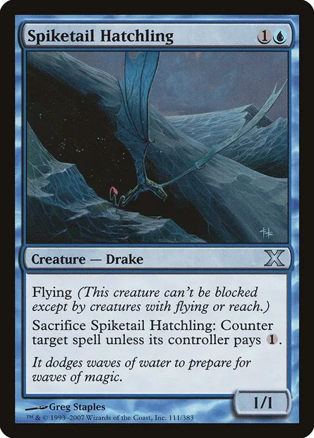 Spiketail Hatchling, Magic card 10E 111 — Tenth Edition set