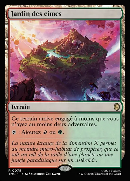 Jardin des cimes, carte Magic TMC 75 — extension Teenage Mutant Ninja Turtles Eternal