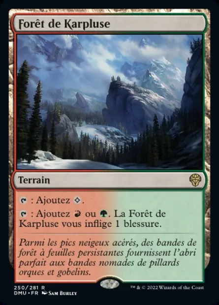 Forêt de Karpluse, carte Magic DMU 250 — extension Dominaria Uni