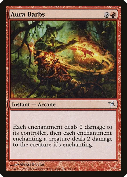 Barbelures d'aura, carte Magic BOK 94 — extension Traîtres de Kamigawa