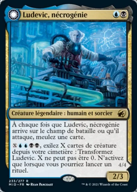 Ludevic, nécrogénie // Olag, orgueil de Ludevic, carte Magic MID 233 — extension Innistrad : chasse de minuit