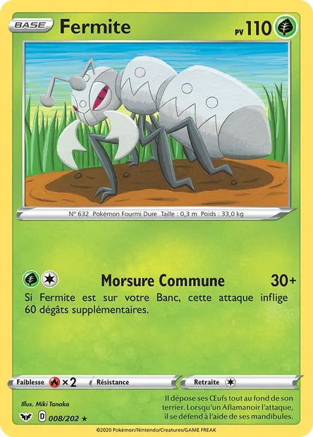 Fermite, carte Pokémon SSH 8 — extension Épée et Bouclier