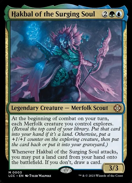 Hakbal of the Surging Soul, Magic card LCC 3 — The Lost Caverns of Ixalan Commander set