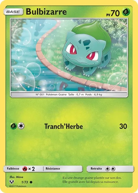 Bulbizarre, carte Pokémon SLG 1 — extension Légendes Brillantes