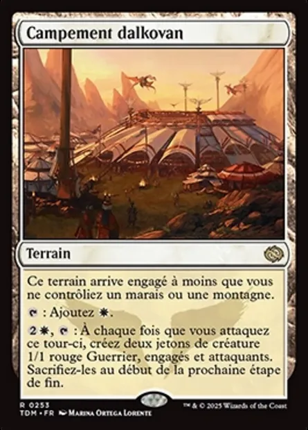 Campement dalkovan, carte Magic TDM 253 — extension Tarkir: Dragonstorm