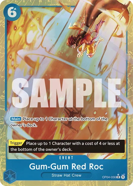 Gum-Gum Red Roc, One Piece card OP04-056 — KINGDOMS OF INTRIGUE set