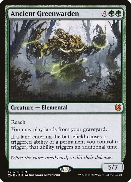Ancient Greenwarden, Magic card ZNR 178 — Zendikar Rising set