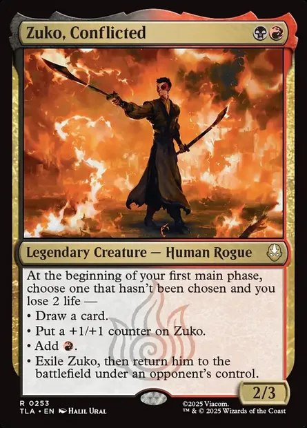 Zuko, Conflicted, Magic card TLA 253 — Avatar: The Last Airbender set