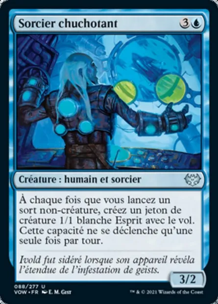 Sorcier chuchotant, carte Magic VOW 88 — extension Innistrad : noce écarlate