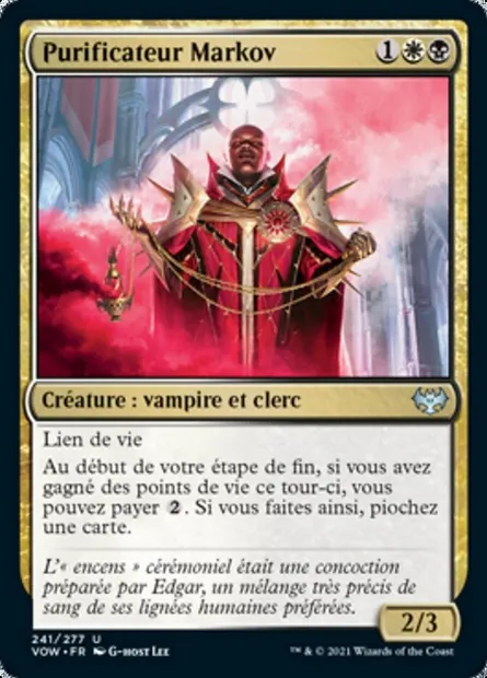 Purificateur Markov, carte Magic VOW 241 — extension Innistrad : noce écarlate