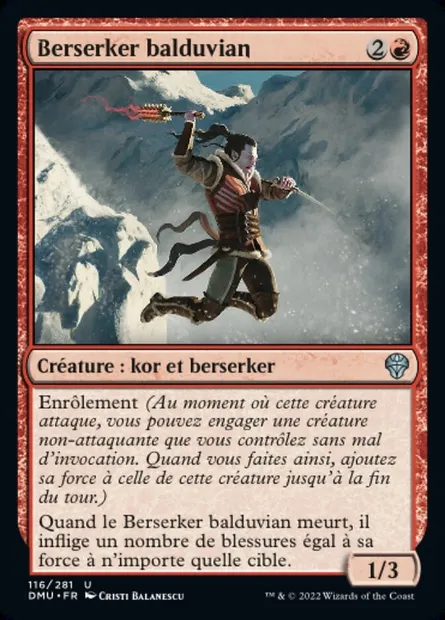 Berserker balduvian, carte Magic DMU 116 — extension Dominaria Uni