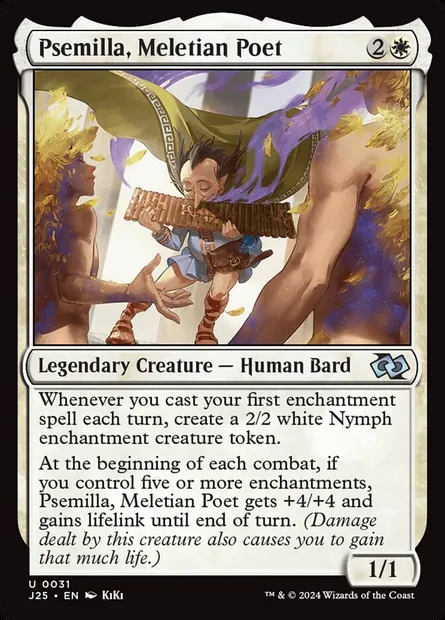 Psemilla, Meletian Poet, Magic card J25 31 — Foundations Jumpstart set