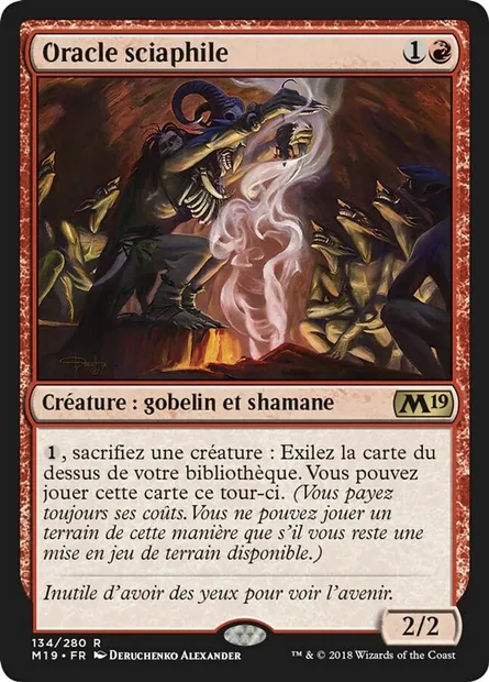Oracle sciaphile, carte Magic M19 134 — extension Core Set 2019