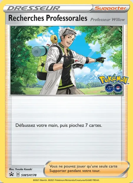Recherches Professorales, carte Pokémon SWSH 178 — extension Promo SWSH