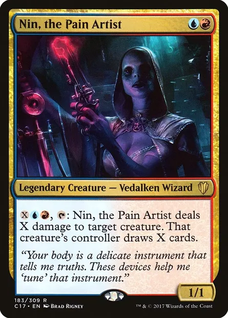 Nin, the Pain Artist, Magic card C17 183 — Commander 2017 set