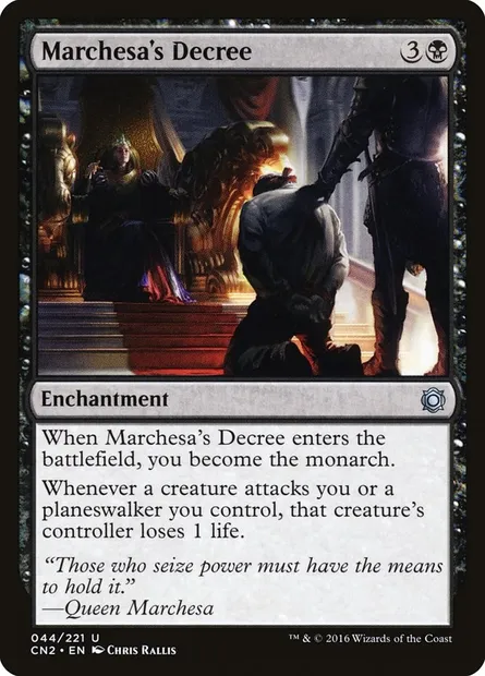 Marchesa's Decree, Magic card CN2 44 — Conspiracy: Take the Crown set