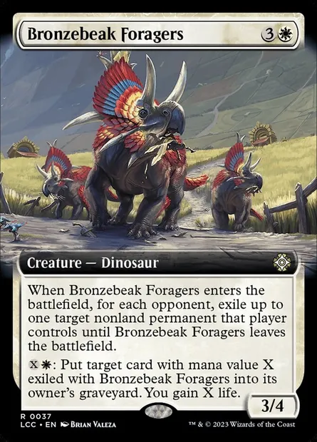 Bronzebeak Foragers, Magic card LCC 37 — The Lost Caverns of Ixalan Commander set
