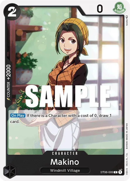 Makino, One Piece card ST08-009 — Monkey D. Luffy set