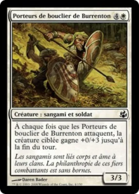 Porteurs de bouclier de Burrenton, carte Magic MOR 4 — extension Leveciel