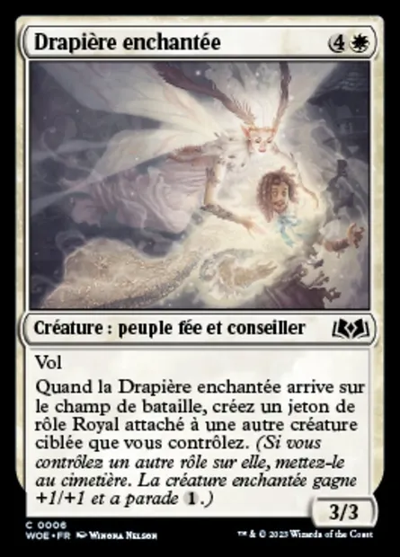Drapière enchantée, carte Magic WOE 6 — extension Wilds of Eldraine