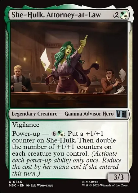 She-Hulk, Attorney-at-Law, Magic card MSC 745 — Marvel Super Heroes Commander set