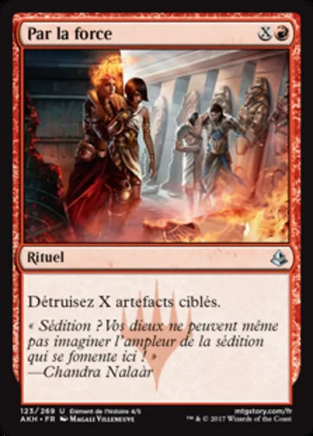 Par la force, carte Magic AKH 123 — extension Amonkhet