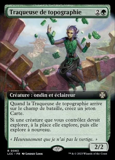 Traqueuse de topographie, carte Magic LCC 63 — extension The Lost Caverns of Ixalan Commander