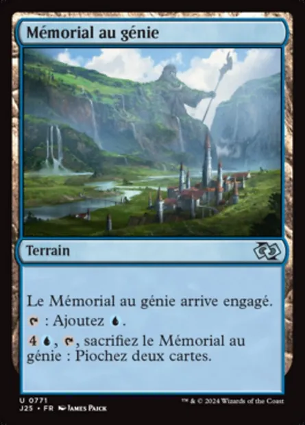 Mémorial au génie, carte Magic J25 771 — extension Foundations Jumpstart