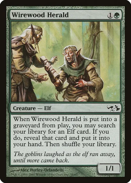 Wirewood Herald, Magic card DD1 16 — Duel Decks: Elves vs. Goblins set
