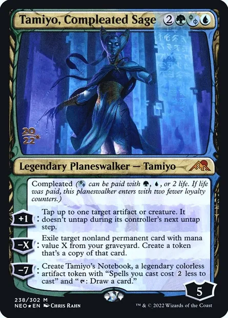 Tamiyo, Compleated Sage, Magic card PNEO 238s — Kamigawa: Neon Dynasty Promos set