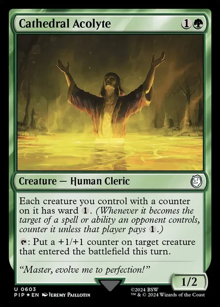 Cathedral Acolyte, Magic card PIP 603 — Fallout set