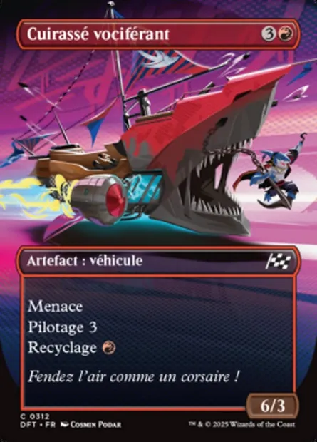 Cuirassé vociférant, carte Magic DFT 312 — extension Aetherdrift