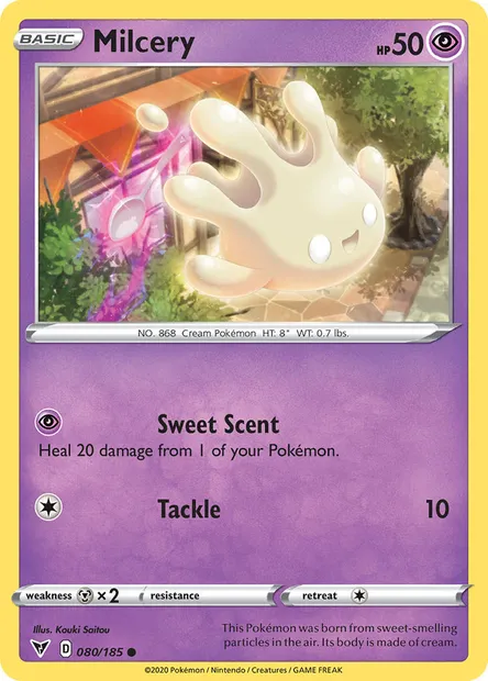 Milcery, Pokémon card VIV 80 — Vivid Voltage set