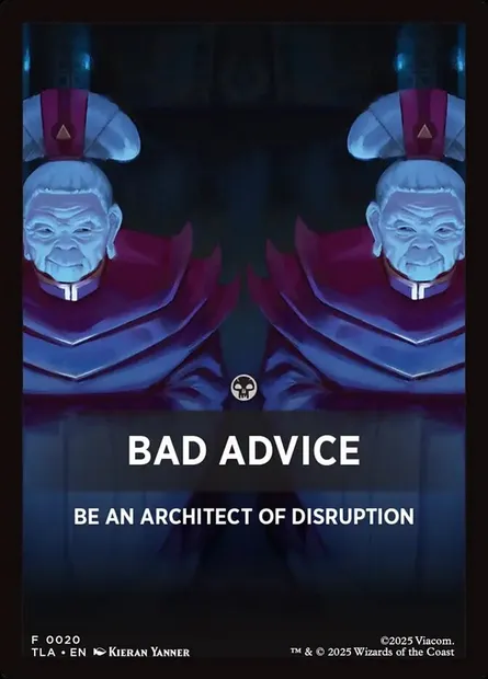 Bad Advice, Magic card JTLA 20 — Avatar: The Last Airbender Jumpstart Front Cards set