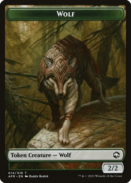 Wolf, Magic card TAFR 14 — Adventures in the Forgotten Realms Tokens set