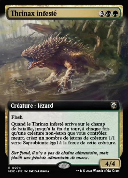 Thrinax infesté, carte Magic M3C 74 — extension Modern Horizons 3 Commander