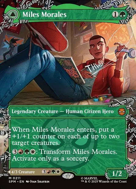 Miles Morales // Ultimate Spider-Man, Magic card SPM 211 — Marvel's Spider-Man set