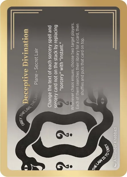 Deceptive Divination, carte Magic PSSC 1 — extension Secret Lair Showcase Planes