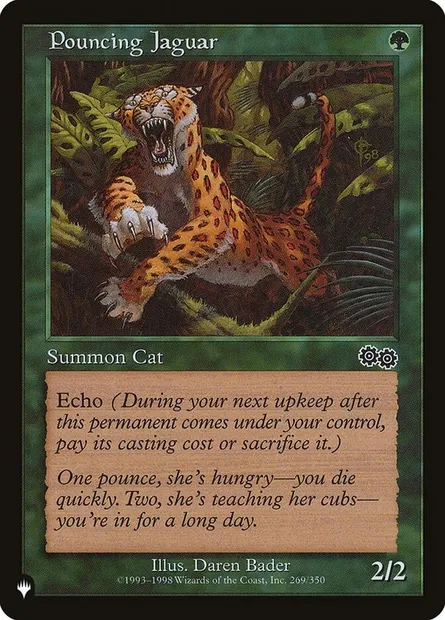 Pouncing Jaguar, Magic card PLST USG-269 — The List set