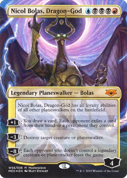 Nicol Bolas, Dragon-dieu, carte Magic MED WS6 — extension Mythic Edition